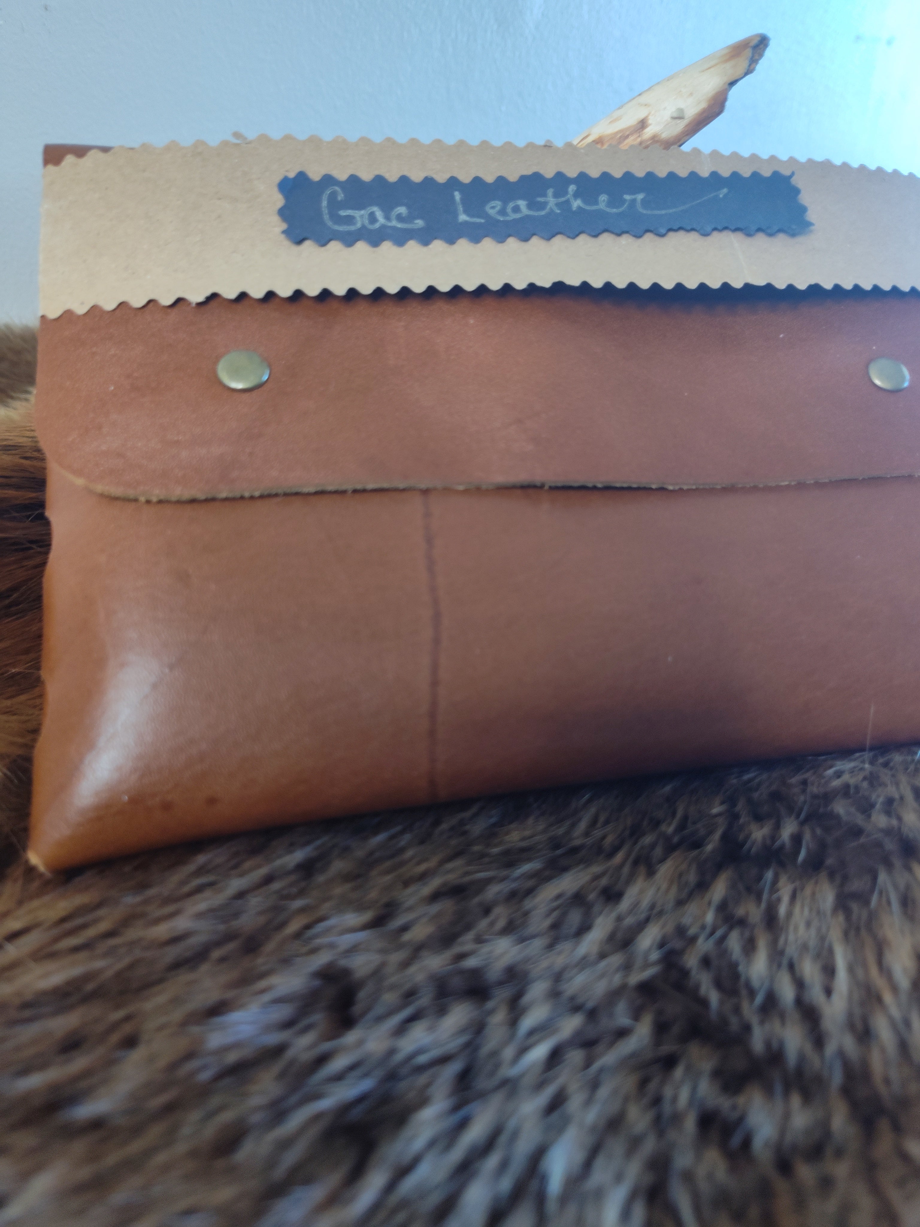 Brown leather Clutch