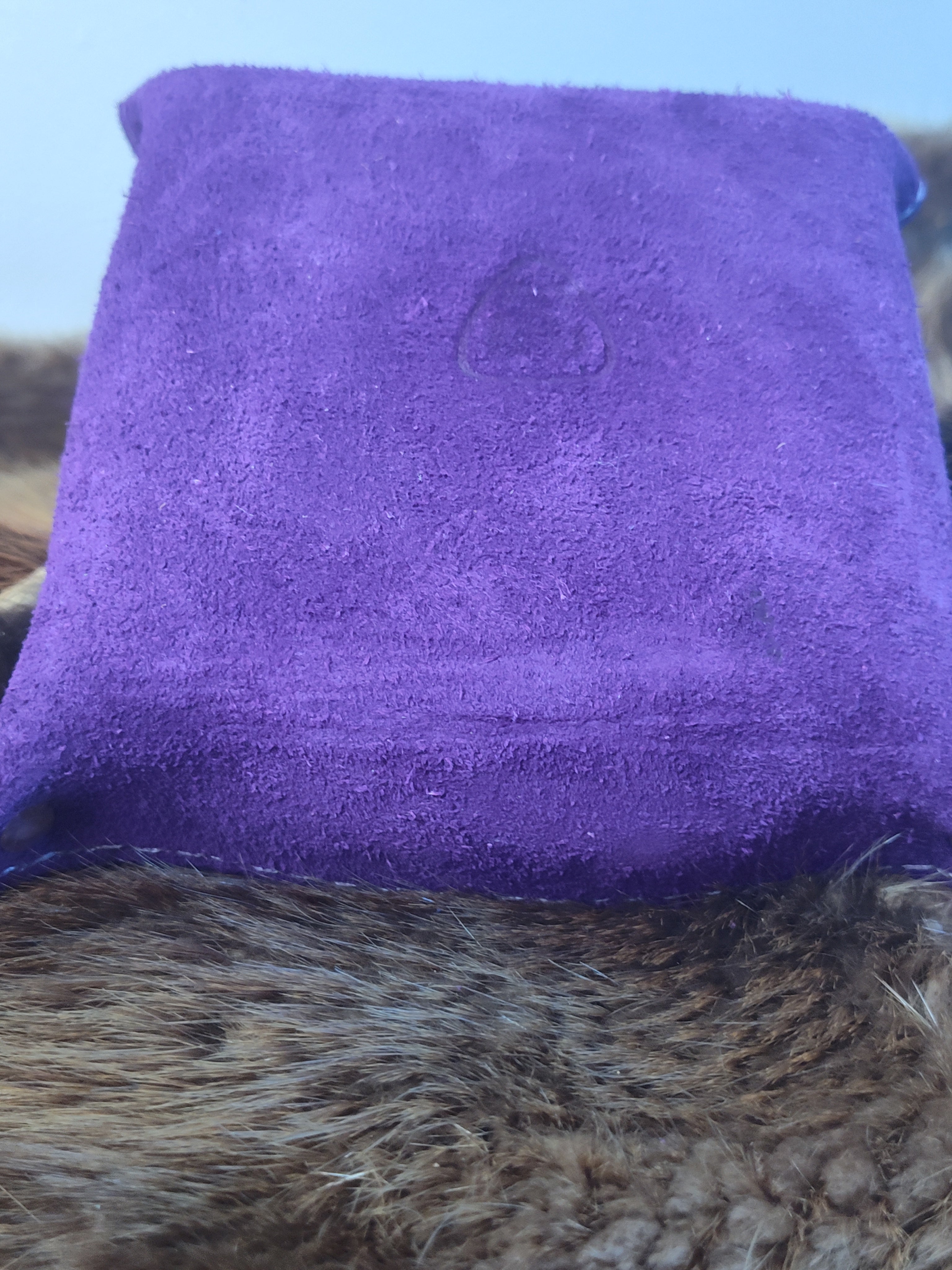 Purple Hand tooled Valet Tray