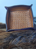 Purple Hand tooled Valet Tray