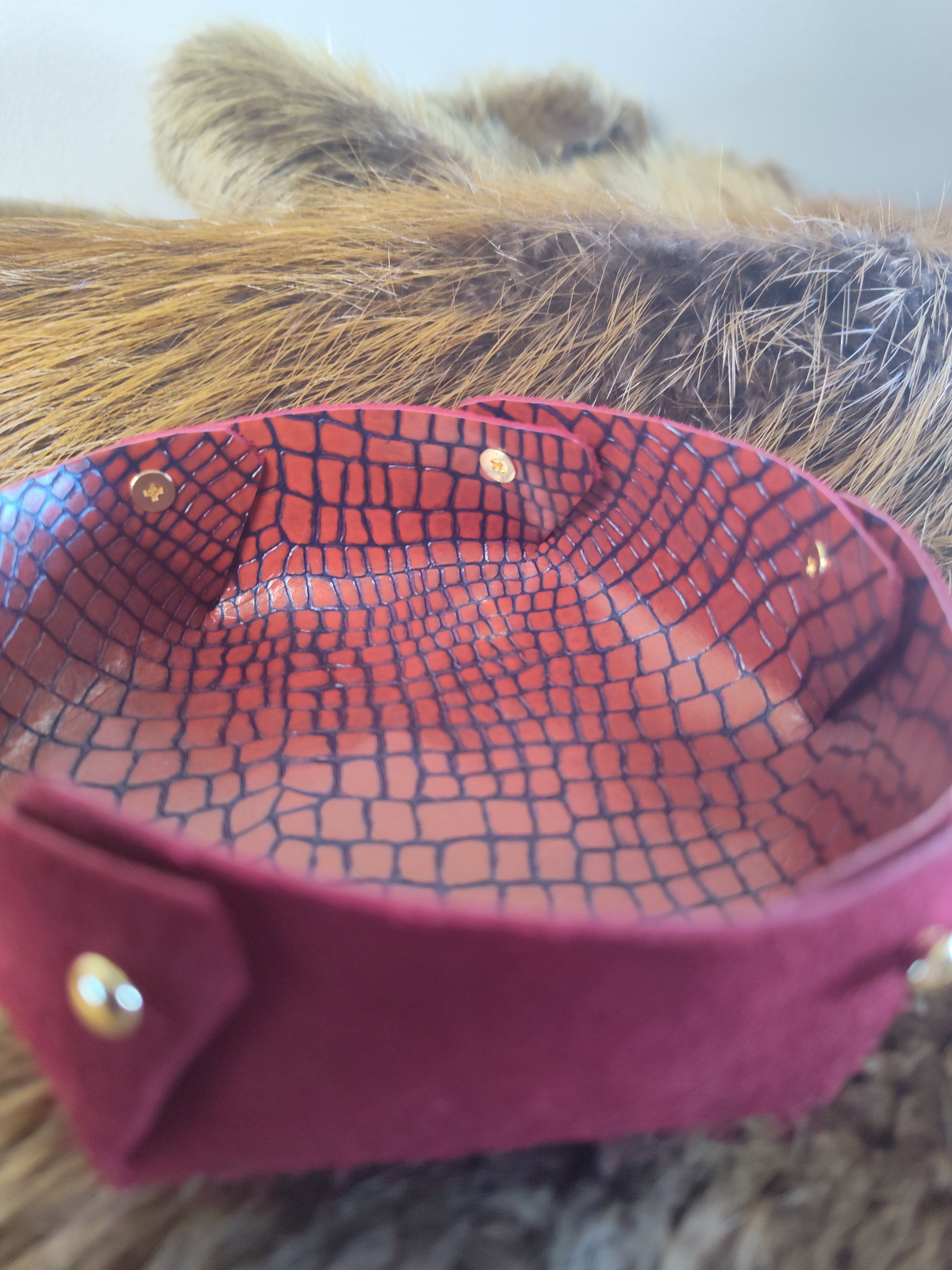Red Alligator Valet Tray