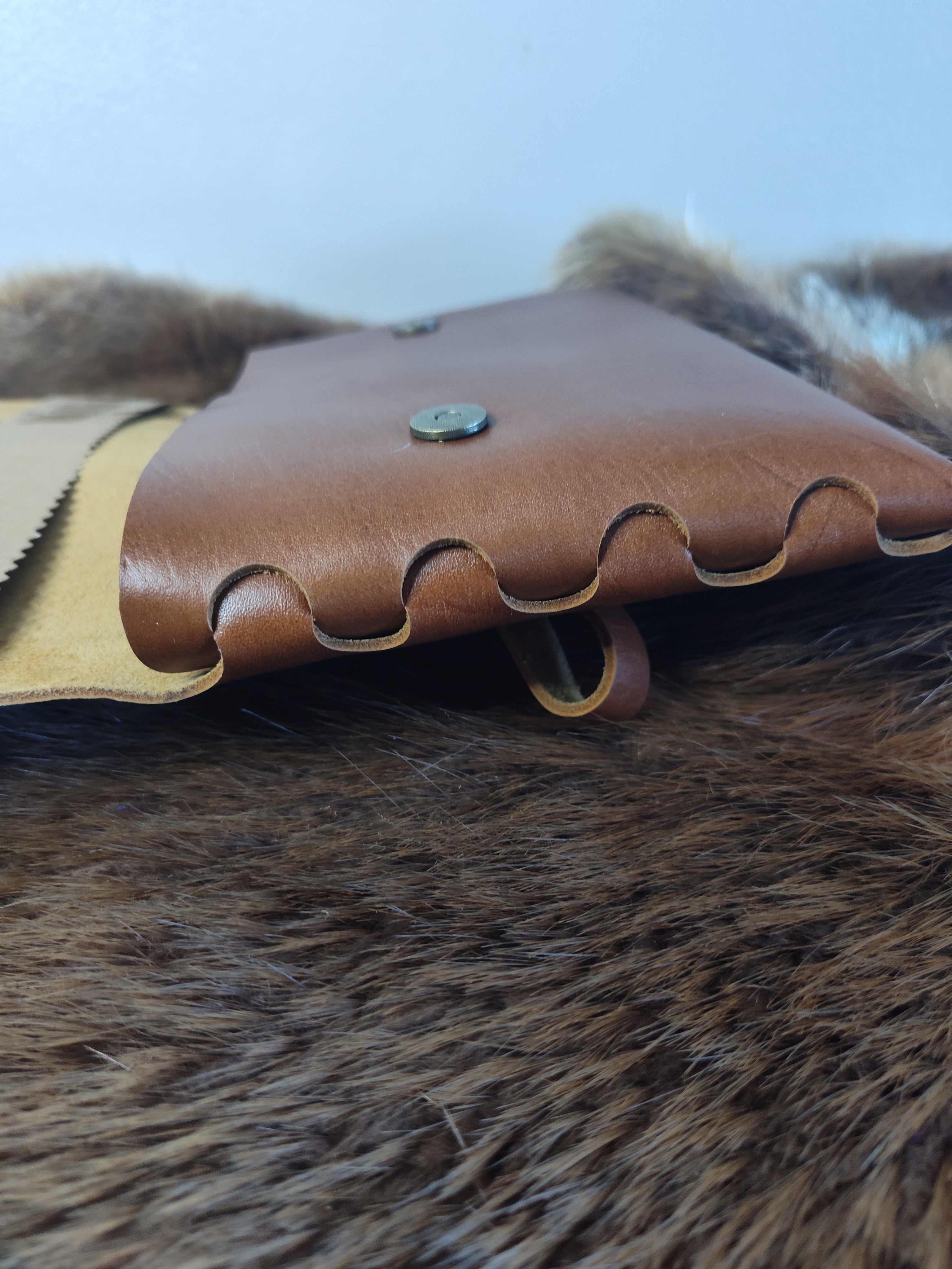 Brown leather Clutch