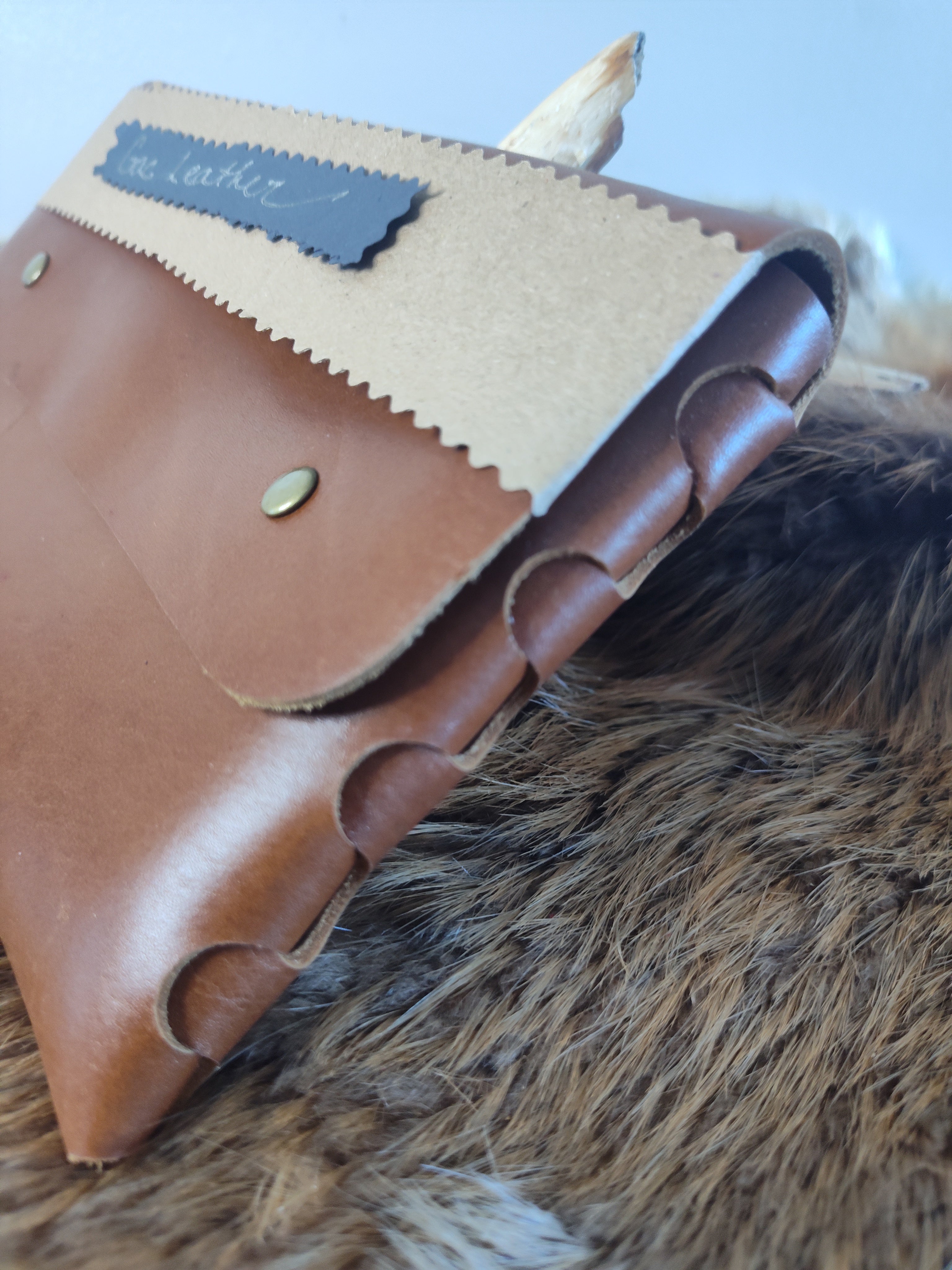 Brown leather Clutch